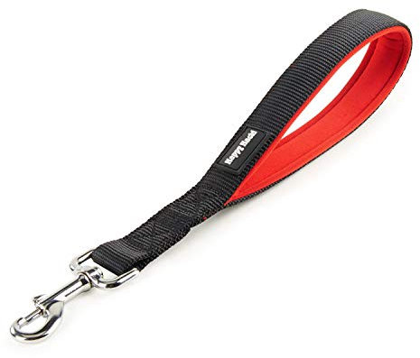 PETTOM Laisse Courte Chien (32cm), Laisse Poignée Chien Gros Moyen avec Poignet Rembourée, Confortable pour Marcher au Pied