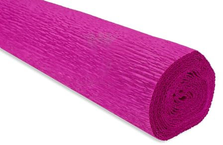 FloristryWarehouse 572 - Rollo de papel crepé (50 x 2,5 m, papel italiano de alta calidad), color fucsia oscuro
