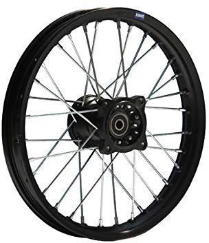 HMParts Pit Dirt Bike Cross Alu Felge eloxiert 17 Zoll vorne schwarz 12 mm Typ2