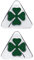 Alfa Romeo Adesivi 3D Ufficiali Quadrifoglio Verde Destro + Sinistro, 95 x 85 mm