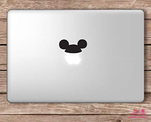 Artstickers. 11 Inch 13 Inch Laptop Sticker Mickey Mouse Head Design Sticker for MacBook Pro Air Mac Laptop Black Spilart Gift Registered Trademark