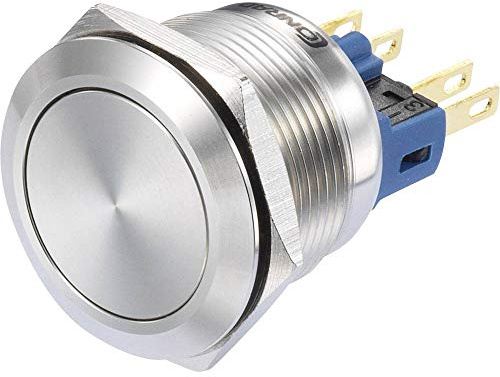 TRU COMPONENTS GQ22-11/S Druckschalter 250 V/AC 3 A 1 x Ein/(Ein) tastend (Ø) 21 mm IP65 1 St.
