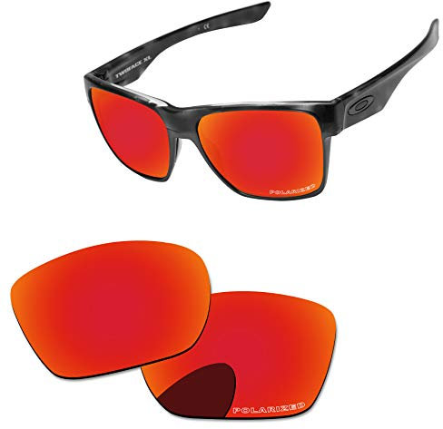 PapaViva Verres de rechange pour lunettes de soleil Oakley TwoFace XL OO9350 58 mm, rouge feu, TwoFace XL
