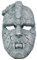 Zhenwo Fantastic Adventure Stein Ghost Ghost Face Halloween Boutique Männer Und Frauen White Resin Mask Geschenk,Grau