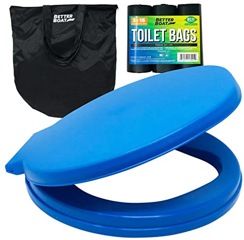 Portable Toilet for Camping Toilet Bucket Toilet Seat Set with Lid for Boating Outdoor Camp Travel Boat - Kit Potty Waste Bags and Case Cover - 5 Gal & 8 Gallon Buckets Emergency Bathroom for Adults