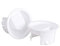Ruluti 2pcs De Cristal Blanca/Fría del Agua Tapa De Jarra Cubierta De La Categoría Alimenticia De Plástico Anti-Polvo Estancos Tapas Tapones De Cristal Bistro Jarra Blanca