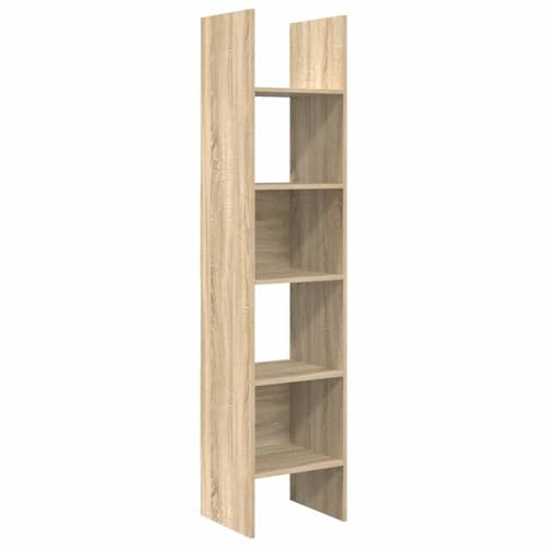 vidaXL Book Cabinet Chipboard Bookcase Standing Shelf Storage Rack Highboard Book Stand Display Organiser Furniture Home Office Sonoma Oak