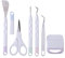 OTCRAFT 6-Piece Set Craft Vinyl Weeding Tools Set Spatula/Scissors with Cap/Piercing Tool/Weeder/Tweezers/Scraper Basic Weeding Tool Kit Perfect for Vinyl, Paper, Iron-on Projects, and More.