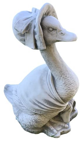 Massive Steinfigur Gans Ente Entenvögel Vogel aus Steinguss H.47 cm Gartendeko Deko-Figur für Haus Garten Moderne Statue Garten-Figur