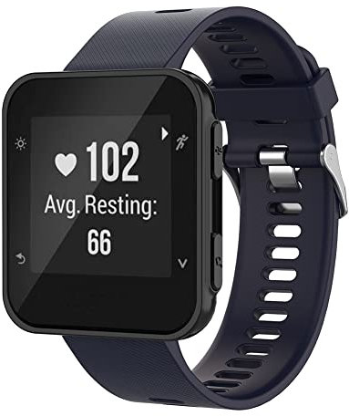 Dotoen Armband Kompatibel mit Garmin Forerunner 35, Weiches Silikon-Ersatzband mit Schraubendreher/Schraube (Blau)