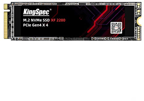 KingSpec Disque SSD interne M.2 NVMe 2280 PCIe 4.0, stockage de données, NAND Flash Gaming SSD PS5, PC de bureau, ordinateur portable, Ultrabook Mise à niveau pour carte mère CoRe Ryzen