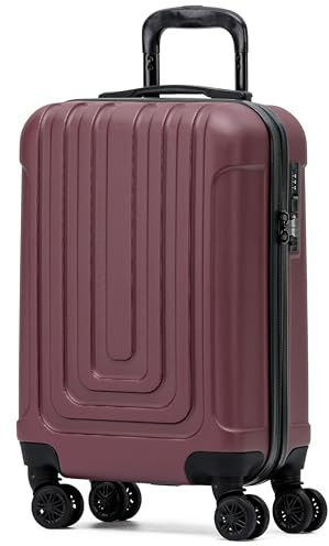 Flight Knight Premium Carry On Small Travel Suitcase - 8 Spinner Wheels - Built-in TSA Combination Lock - Lightweight ABS Hard Shell - Highly Durable - Approved for Over 100 Airlines