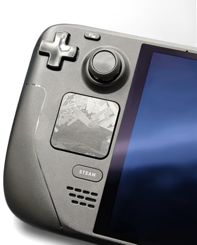 Luck&Link Touchpad Protector Steam Deck, Schutz Haut Textur Aufkleber für steamdeck Touch Trackpads, High End strukturierte Griff Haut(Geschmiedete Kohlefaser-Schwarz, Trackpads)