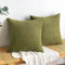 EMEMA Kordsamt Kissenbezug Dekorative Granulat Sofakissen Dekokissen Kissenbezüge Kissenhülle Couchkissen Überwurf Kissen Bezug Zierkissen für Couch Sofa Wohnzimmer 2er Set 45x45 cm Olivgrün