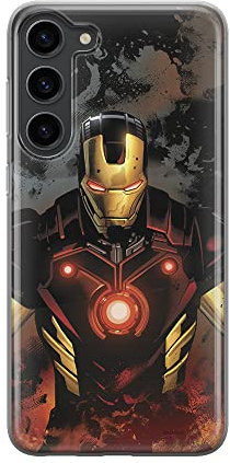 ERT Group Handyhülle für Samsung S23 Original und offiziell Lizenziertes Marvel Muster Iron Man 014 optimal an die Form des Handy angepasst, hülle aus TPU