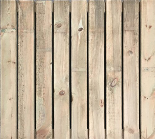 Vidahuerto Baldosa tarima Madera de Pino tratada para el Exterior. Ideal para Zona de jardín y Piscinas. (50X50X4 CM)