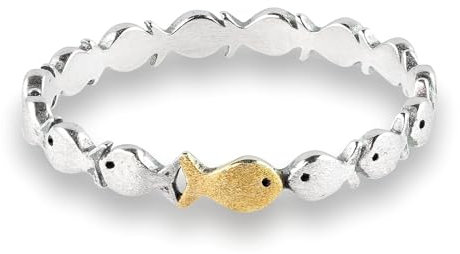 Gegen den Strom. Zarter schmaler Ring silber (52)