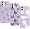 Yoedge 3 Stück Handyhülle für iPhone 11 Hülle 6,1, Schmetterling Muster Design Frauen Mädchen Aesthetic Handyhülle Dünn Weich Schlanke Silikon TPU Flexible Stoßfest Schutzhülle für iPhone 11