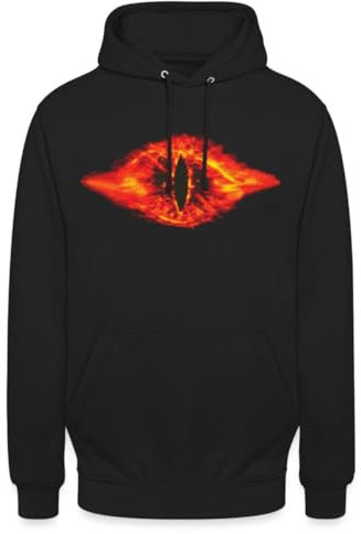 Spreadshirt Der Herr Der Ringe Das Rote Auge Saurons Unisex Hoodie, 4XL, Schwarz