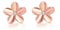 FFWTPY Blumen Ohrstecker Roségold Zirkonia Schmuck Damenohrringe Elegant Stilvoll Ohrringe Blütenform Kristall Ohrstecker