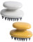 HOMSFOU 2St Gel-Massagekamm hairbrush haarbürsten massage brush gilbe kopfhautmassage haar kur sculp massaget Handheld Shampoo-Bürste Reinigungsbürste Massagegerät Wäscher Abs Weiß