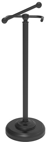 WZKALY Support de papier toilette, noir mat, support de papier toilette autoportant, design pivotant et base lestée stable en acier inoxydable SUS304 pour salle de bain (méga rouleau)