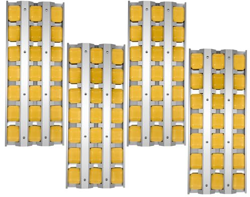 OTAMECE 720-0057 Lot de 4 plateaux à briquettes en céramique pour barbecue Nexgrill Turbo Capt'n Cook CG4CKW CG3TDN CK4CKWN avec tiges en céramique