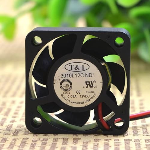 T&T 3010L12C ND1 3010 3CM 0.08A 12V 2-wire ultra-quiet case fan