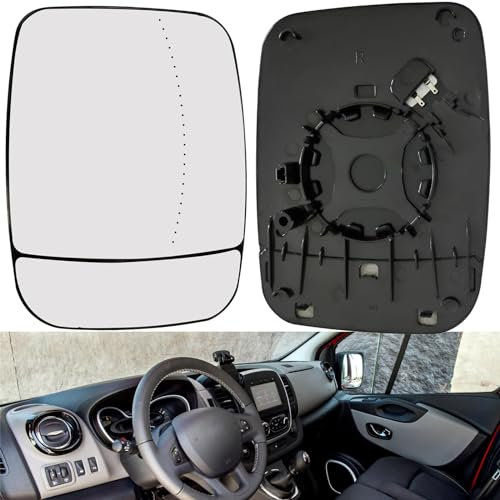 Außenspiegel Glas Auto für Renault Trafic 2014-2020/Opel Vivaro B 2014-2019/Nissan NV300 2016-2020/Flat Talento 2016-2020,Außen Spiegelglas Ersatzspiegel,Umkehr Spiegel Objektiv,Türflügel Glas