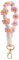 Schlüsselanhänger band Schlüsselanhänger Rosa Makramee Schlüsselband Kurz Schlüsselanhänger Mädchen Schlüsselband Personalisiert Geschenk für Frauen