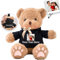 JABECODIFA Osito de Peluche Personalizado con Foto Texto Personalizado, Osito Peluche como Regalo Personalizado para Mujer Hombre en San Valentín Cumpleaños Aniversario (30cm)