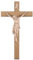 Fritz Cox Wandkreuz aus Holz | heimisches Eichenholz | mit Messingöse zum Aufhängen | deutsche Handarbeit (Christuskröper Holzton, 30cm)
