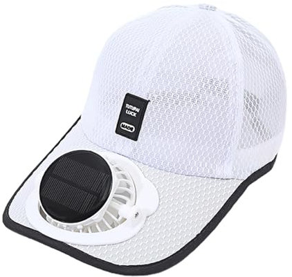 GkgWuxf Cappello con Ventola Ad Energia Solare Cappello da Sole con Ventilatore Cappello con Ventilatore Solare Fibra di Poliestere Cappello da Spiaggia con Protezione UV