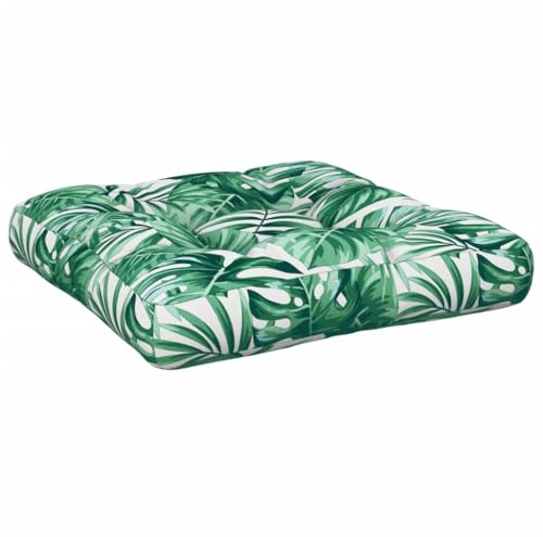 vidaXL Palettenkissen, Palettenpolster für Europaletten, Palettensofa Kissen Indoor Outdoor, Palettenauflage Sitzkissen, Blattmuster Stoff