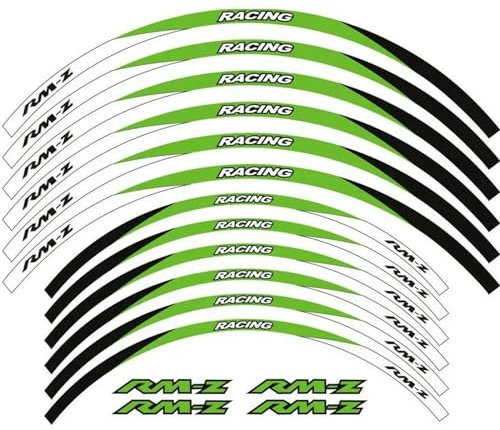 TYSMYXGS Motorradaufkleber Felgenaufkleber Radnaben-Reflexstreifenband-Zubehör Für Suzuki RMZ250 RMZ450 RMZ 250 450 RM Z250 Z450 Z Komplettes Set mit Felgenaufklebern(Farbe 4)