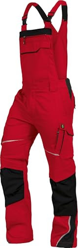 Leibwächter Latzhose Flex-Line FLEXL20 - Rot/Schwarz - Männer - Overalls - Hose - Größe 56/57 (W36) - Arbeitskleidung