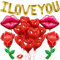 22Stück Valentinstag Ballon Set Valentinstag Rote Rose Herz und Lippen Ballons Valentins Folienballons für Valentinstag Jubiläum Bachelorette Schlafzimmer Dekorationen Romantische besondere Nacht