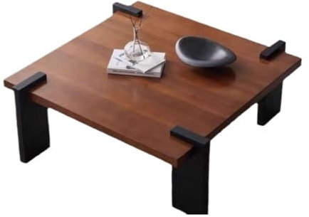Table basse de jardin pliante rétro en bois massif style wabi sabi style maison d'habitant
