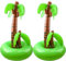 2 Pieces 42 Inch Inflatable Palm Trees Jumbo Large Coconut Tree Blow Up Palm Trees for Summer Tropical Beach Pool Party Hawaiian Party Decoration