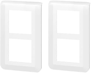 Legrand - Plaque de finition Mosaic spéciale rénovation 2x2 modules vertical - blanc (Lot de 2)