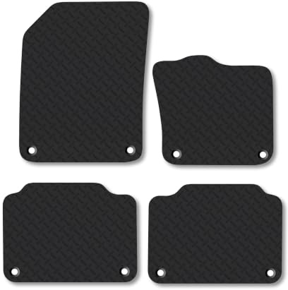 Volvo S90 (2016-2025) 5mm Rubber Car Mats | Heavy Duty Rubber Tailored Fit Floor Mats Full Coverage Durable Waterproof Accessories Easy Clean Anti Slip Made in the UK
