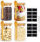 Esilihom 4 Pack Glass Jars with Airtight Lid and Spoon, Storage Jars with Bamboo Lids, 500ml Overnight Oats Container, Kitchen Food Storage Canister for Coffee, Sugar, Tea, Spice, Nuts etc
