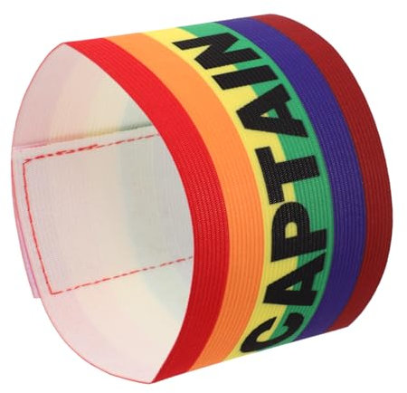 MUELODSIC Fußball Kapitänsbinde Für Erwachsene Verstellbares Langlebiges Armband Regenbogenfarben Für Team-sportarten Waschbar Und Wiederverwendbar Für Fußball Basketball Und Mehr