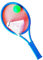 VANZACK Juego De Raquetas y para Tenis y Bádminton Ligero y Compacto Ideal para Niños y Niñas (Color Al Azar)