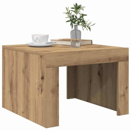vidaXL Coffee Table Artisan Oak 50 x 50 x 35 cm Engineered Wood, Modern Living Room Coffee Table, Functional, Durable Design, Versatile Surfaces, Elegant Wood Furniture, Indoor Use