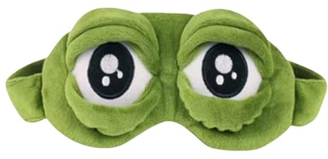 GWAWG Augenmaske, Schlafmaske, Frosch, Schlafmaske, 3D-Schlafmaske, Frosch-Cartoon-Augenmaske, für Frauen, Kinder, Männer