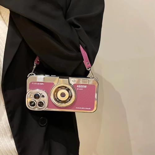 RNOZX Funda con Correa de Cuero sintético para cámara Retro de iPhone 11 (para iPhone 11/Lavanda)