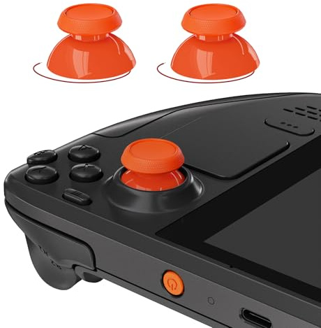 eXtremeRate Levette Analogiche Antiscivolo per Steam Deck OLED/LCD, Analogici con Touch Originale, Accessori Ricambio per Steam Deck Console, Arancione