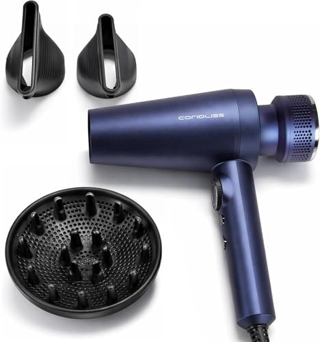 Corioliss Mistral Secador de Pelo Profesional 2000W, Potente, Ligero y Silencioso, Motor BLDC Iónico Antiencrespamiento con Difusor y 2 Boquillas