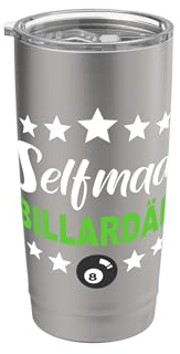 Billard Sprüche Männer Billardkugel 8 Achterball Billard Doppelwandiger Edelstahl-Thermobecher